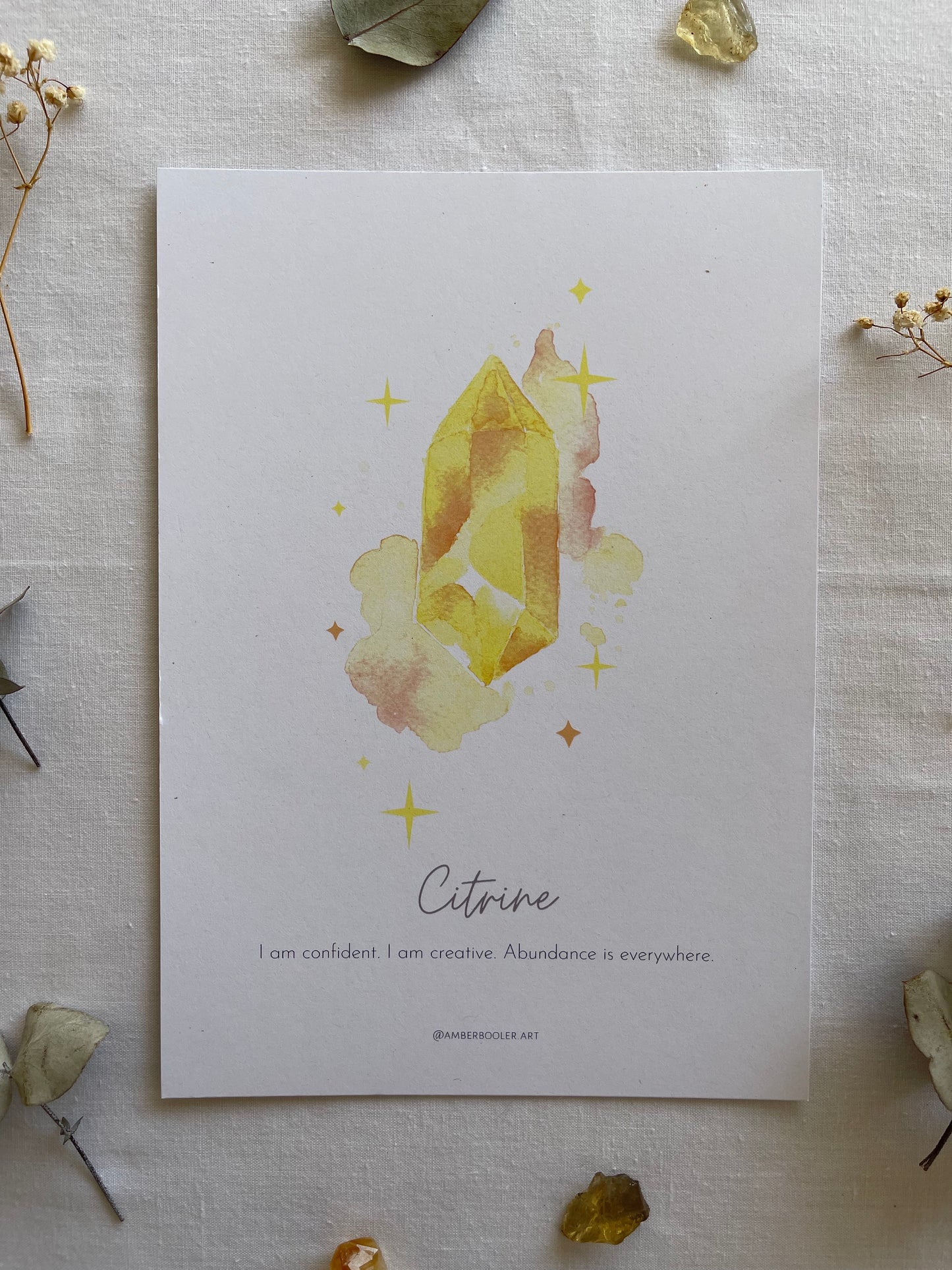 Citrine Crystal Print