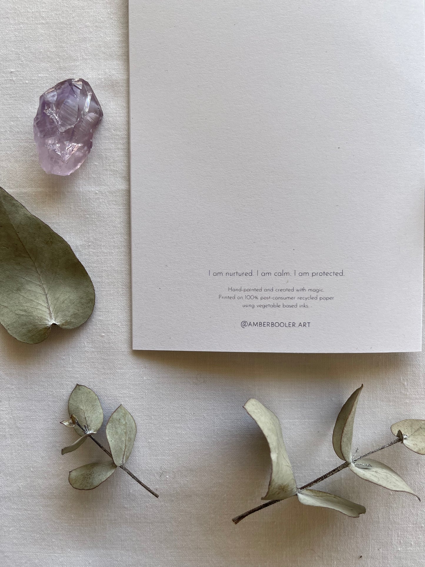 Amethyst Crystal Blank Greeting Card