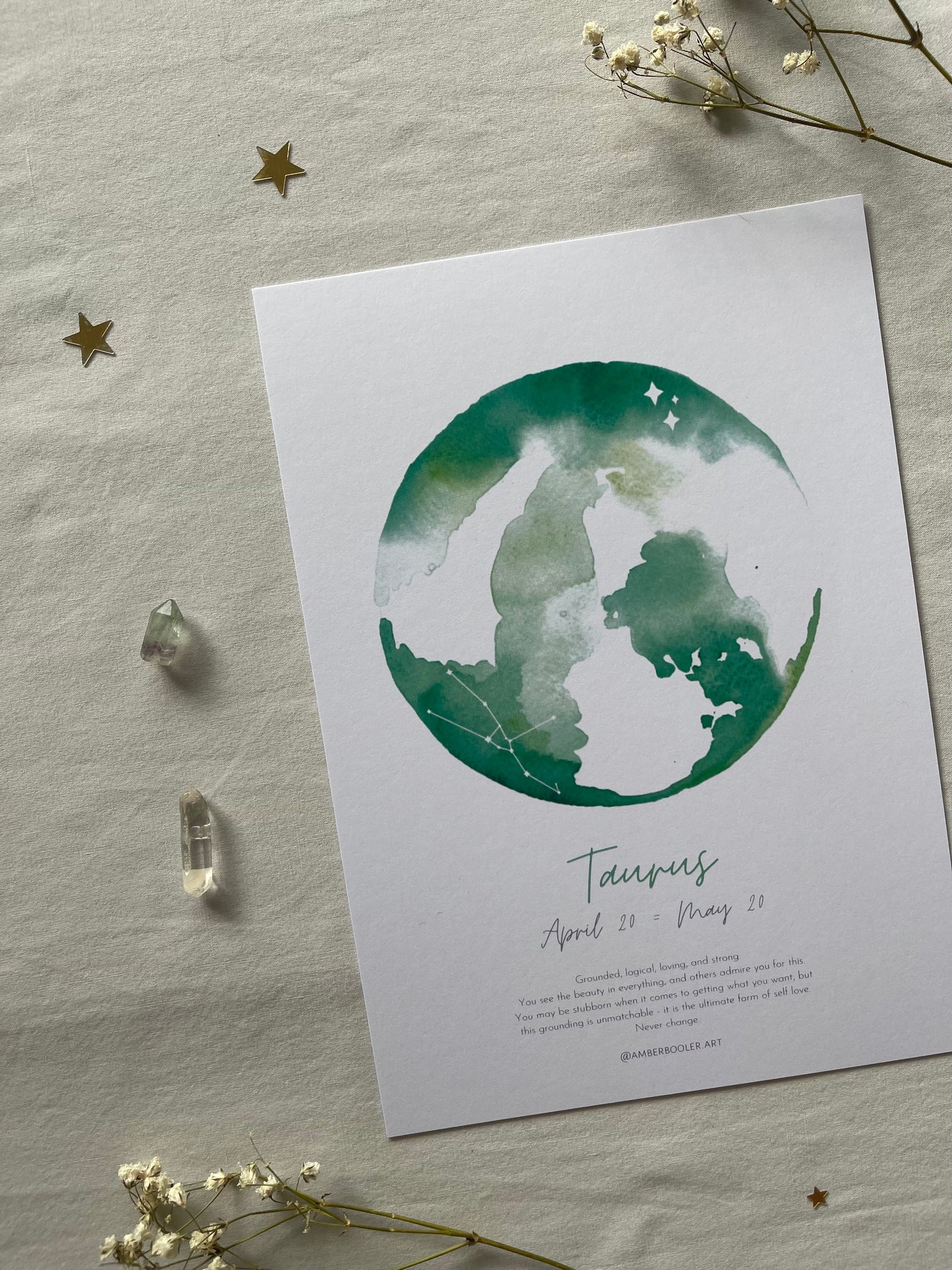 Zodiac Taurus Art Print