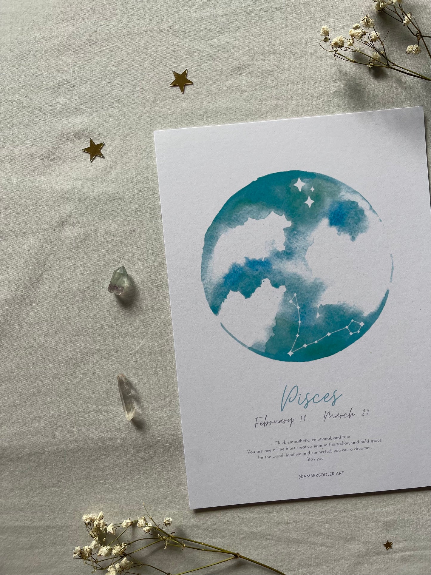 Zodiac Pisces Art Print