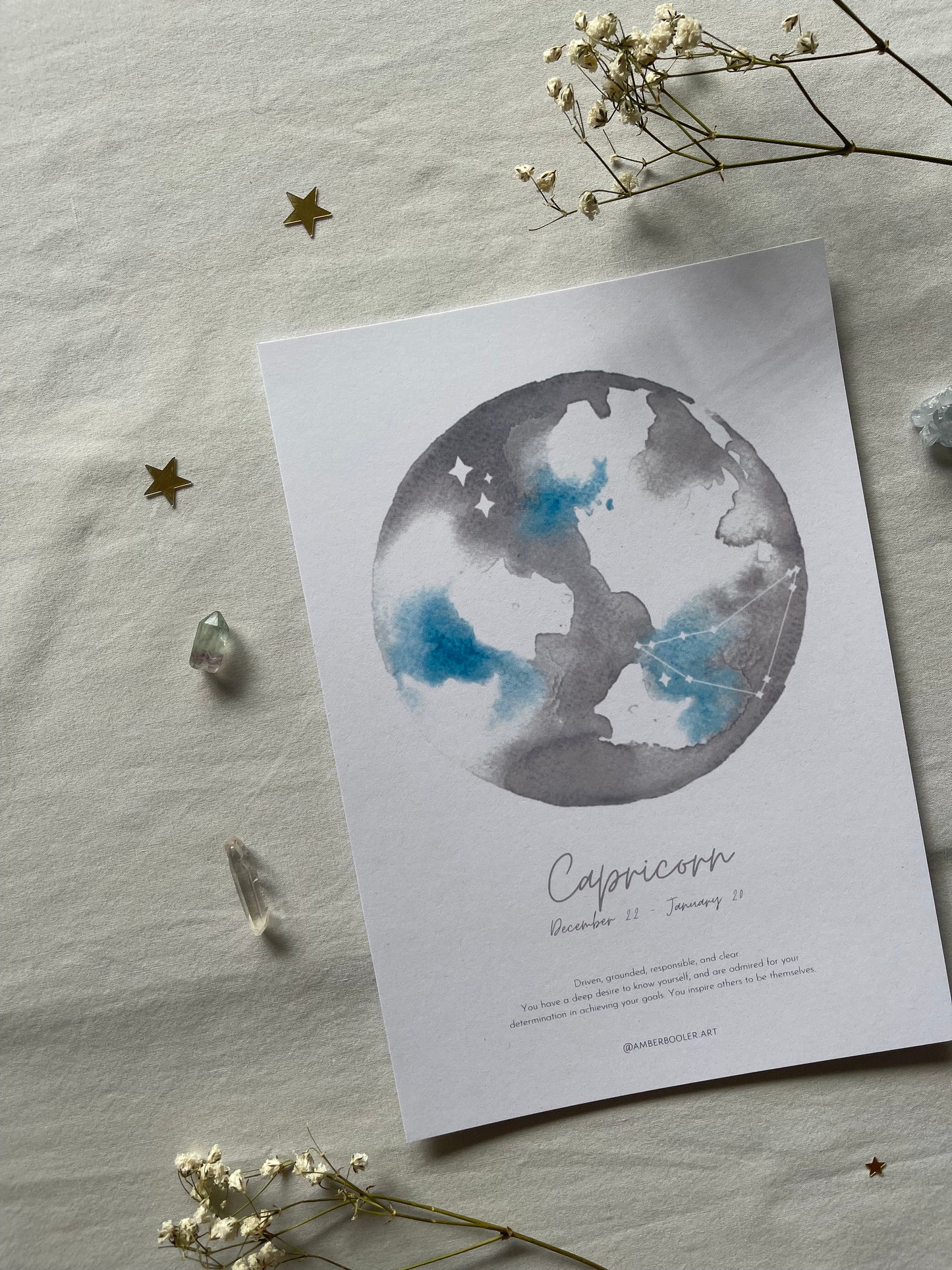 Zodiac Capricorn Art Print