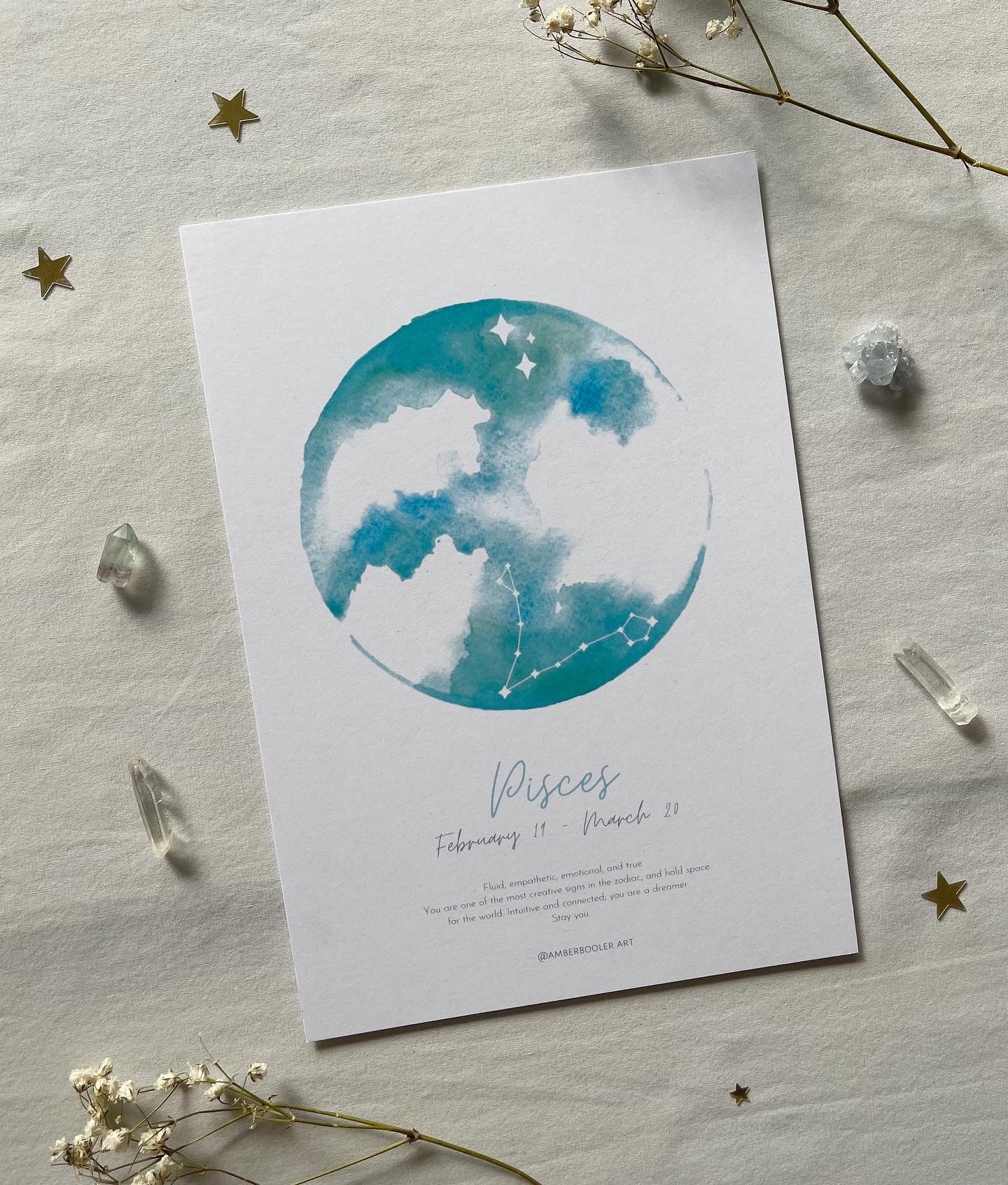 Zodiac Pisces Art Print