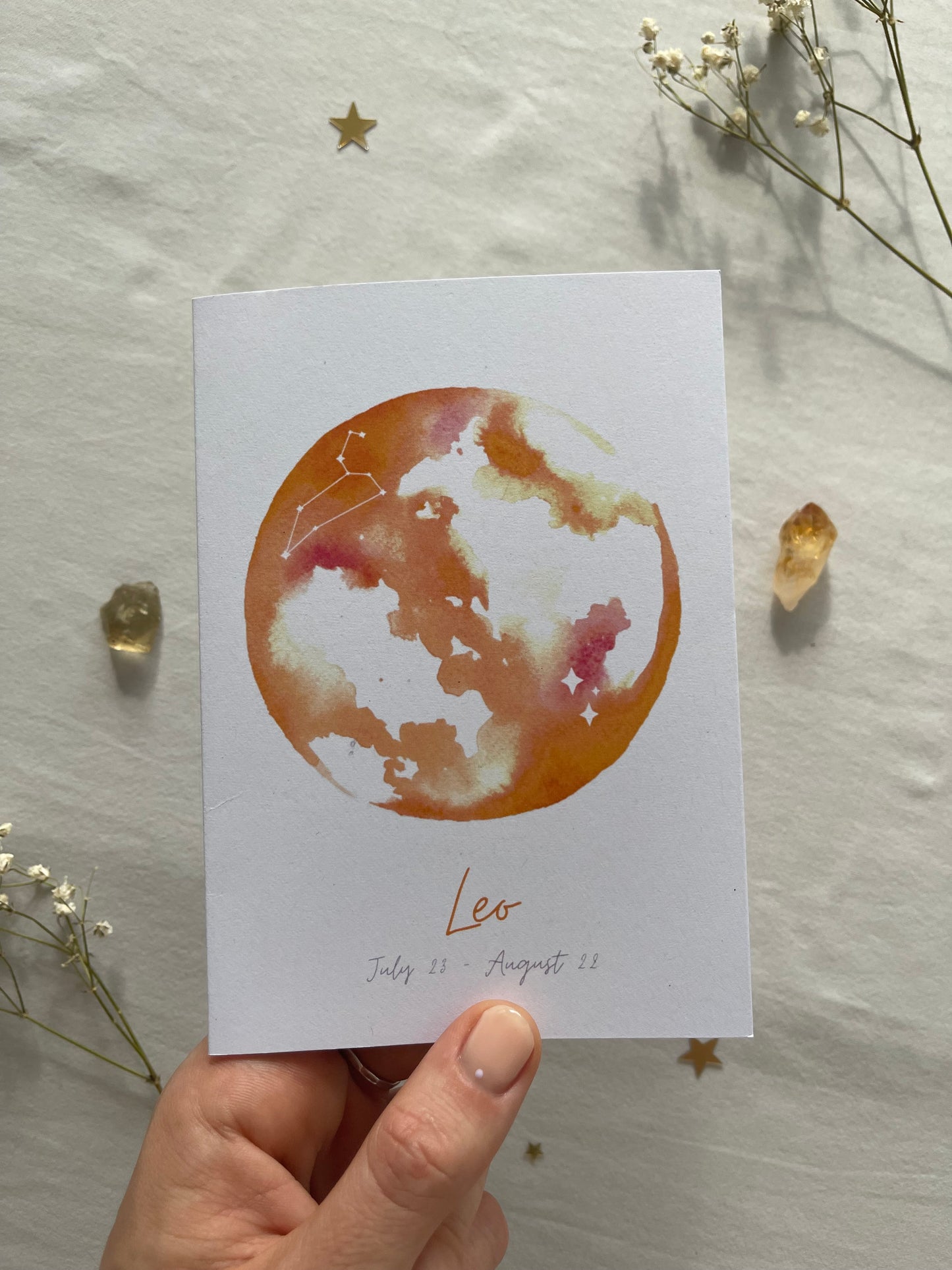 Zodiac Leo Greeting Card