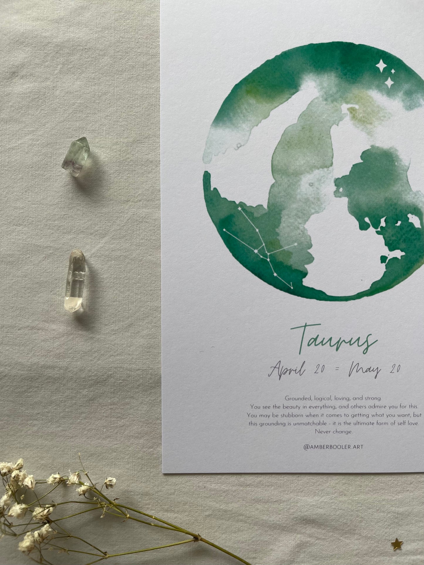 Zodiac Taurus Art Print