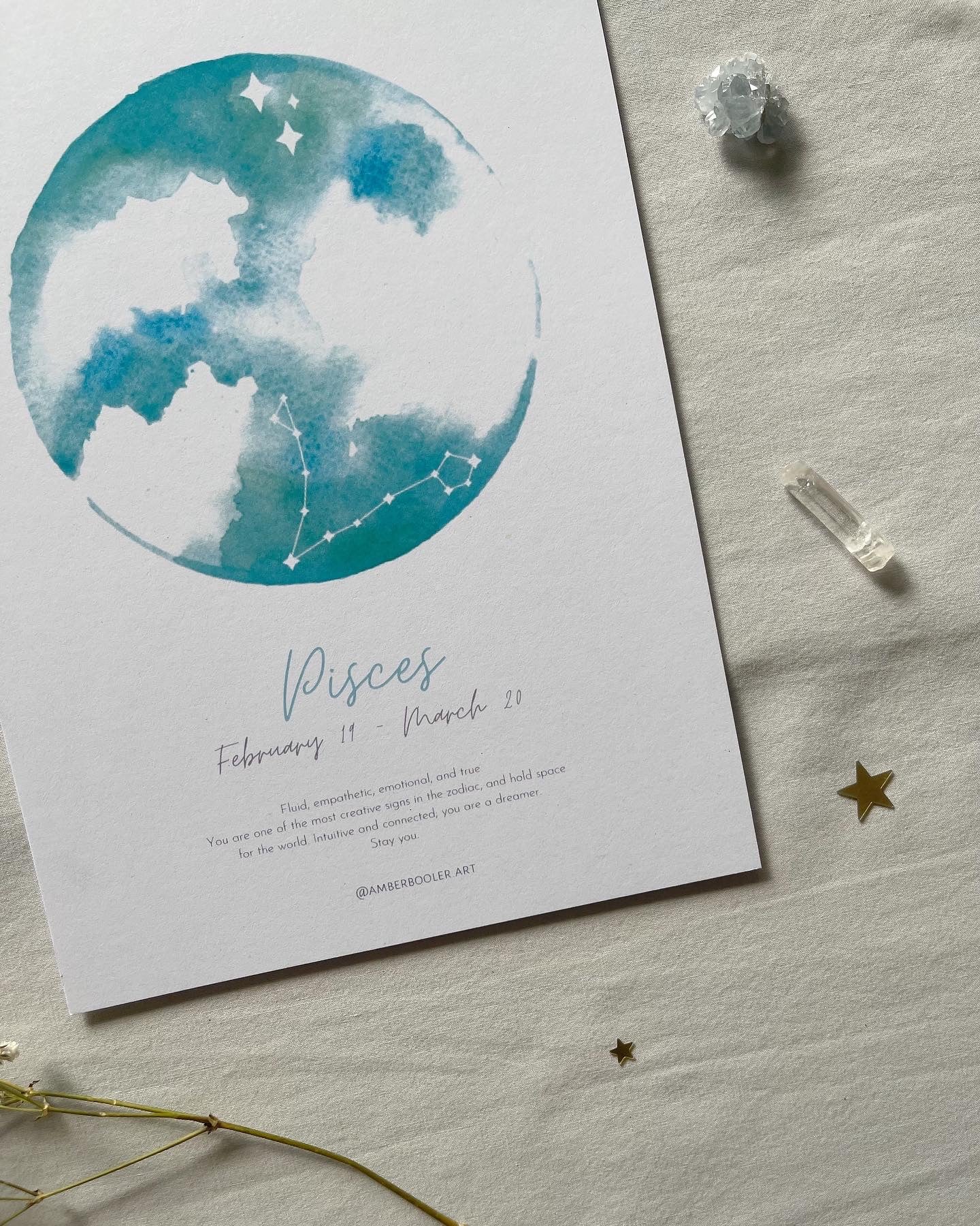 Zodiac Pisces Art Print