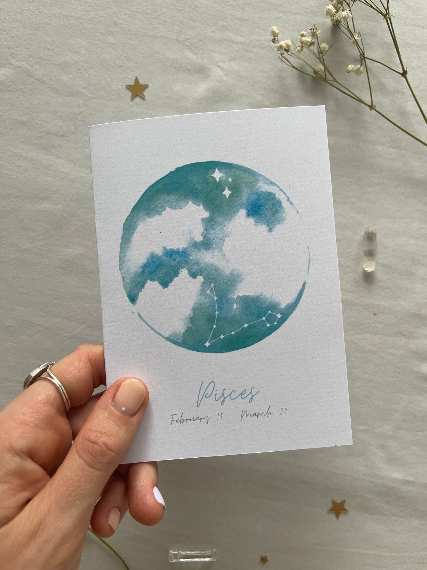 Zodiac Pisces Greeting Card
