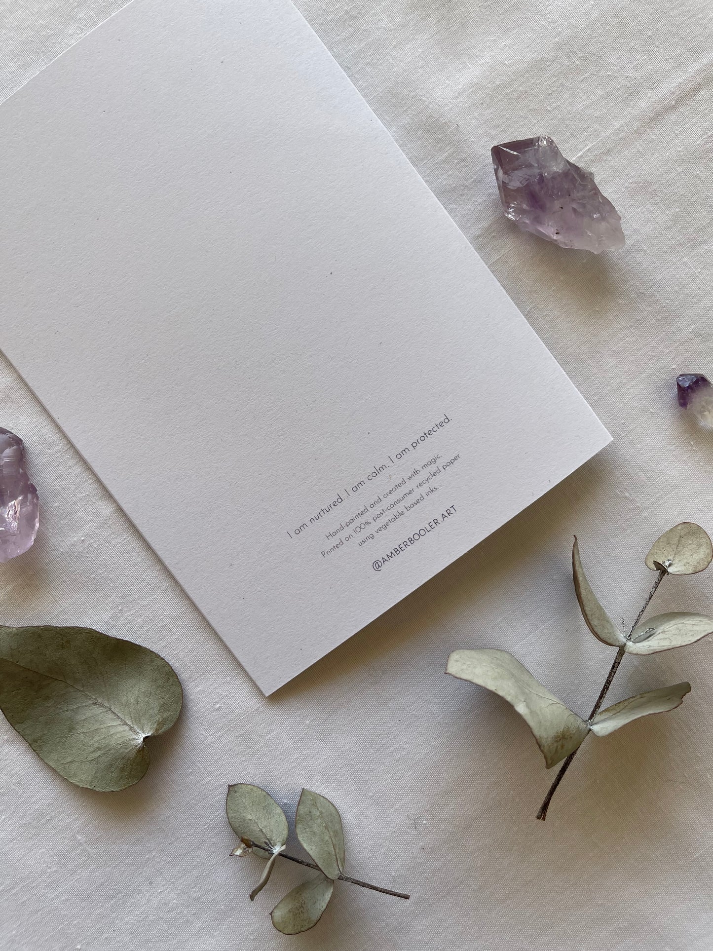 Amethyst Crystal Blank Greeting Card