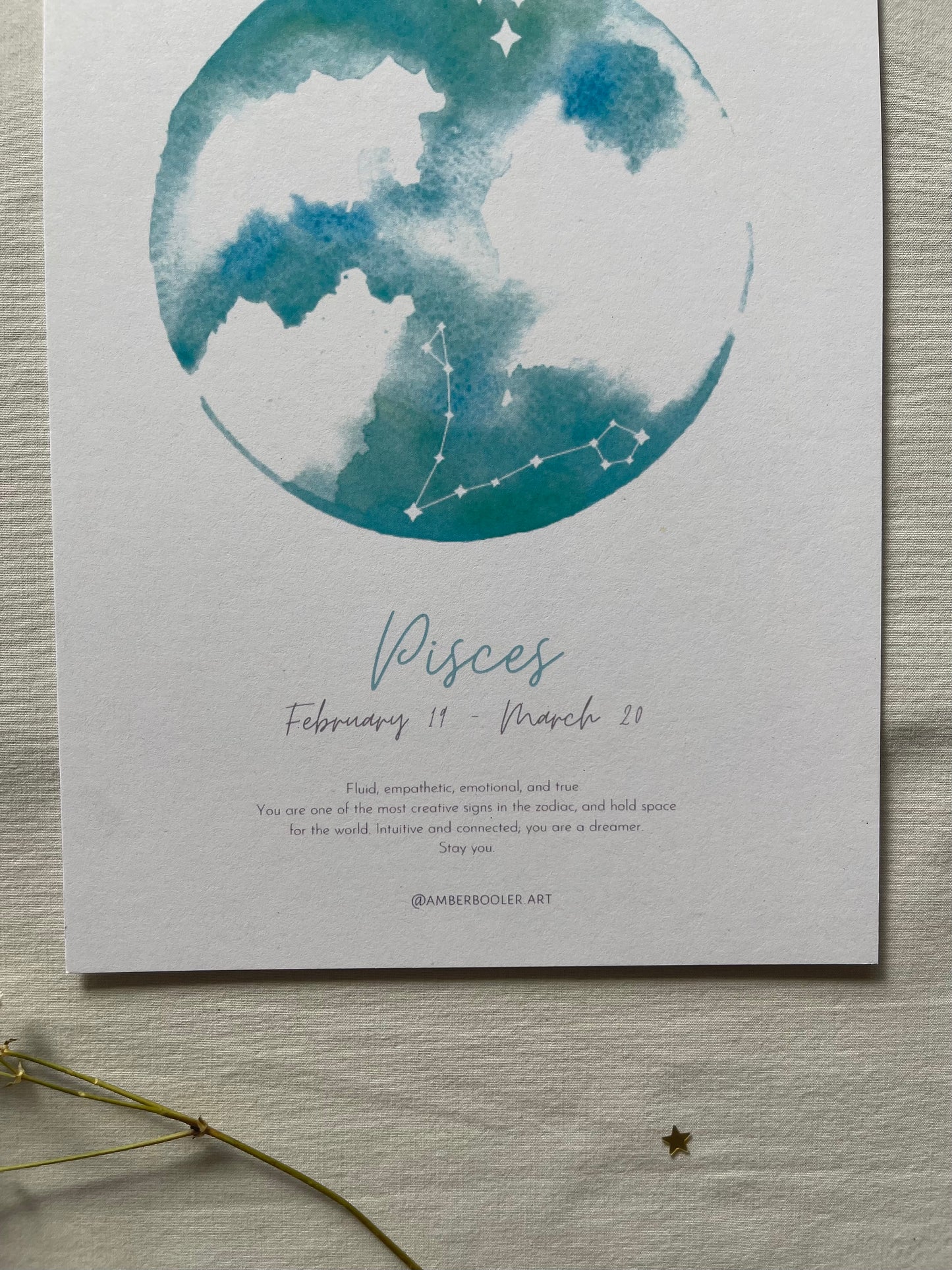 Zodiac Pisces Art Print