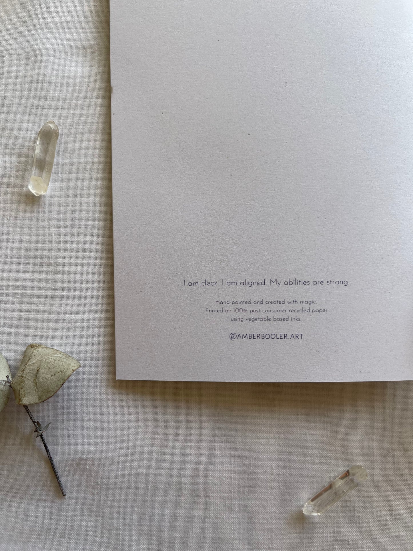 Clear Quartz Crystal Blank Greeting Card