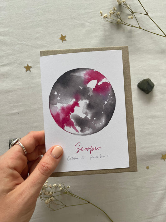 Zodiac Scorpio Greeting Card