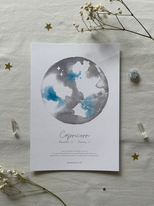 Zodiac Capricorn Art Print