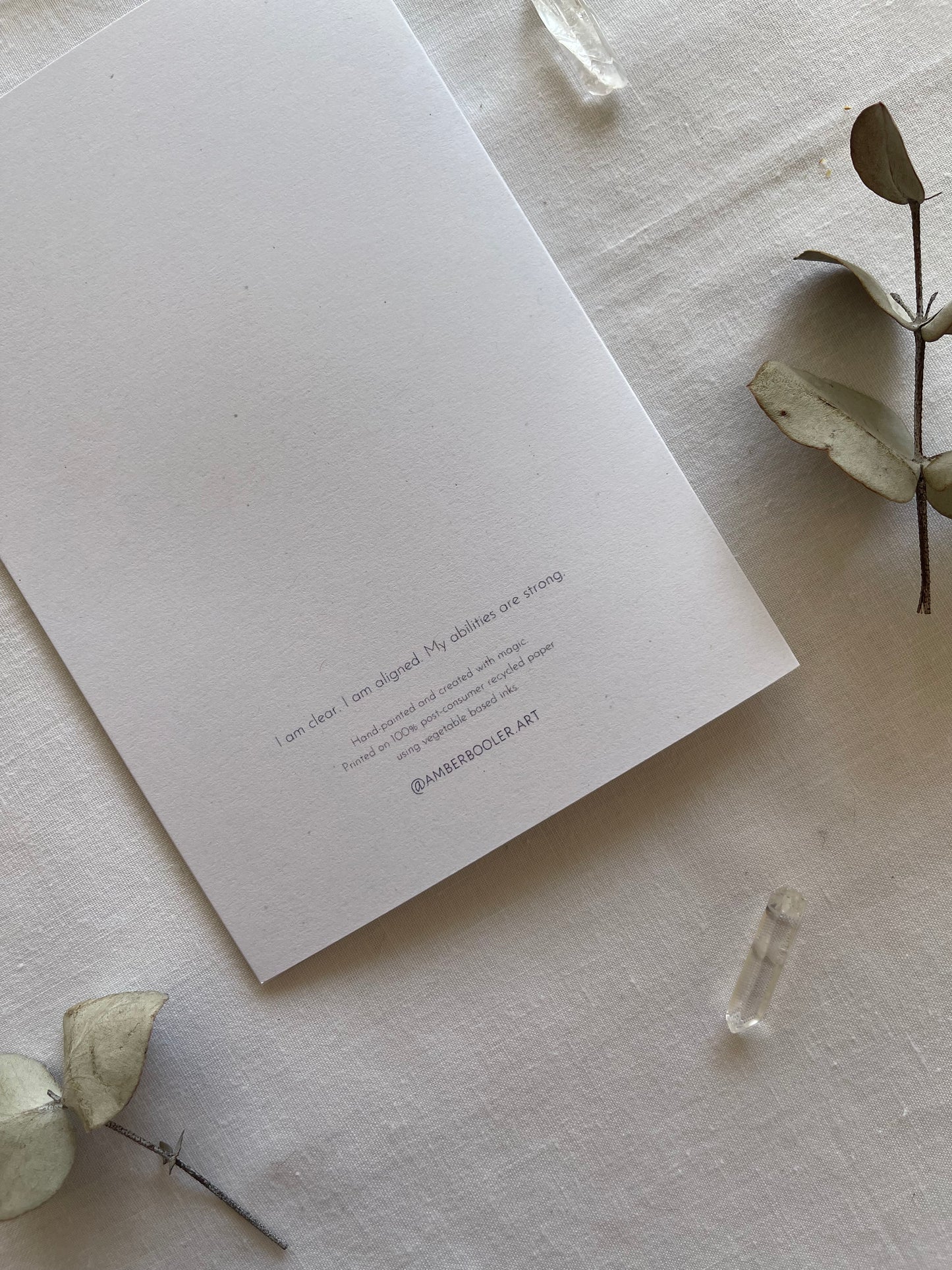 Clear Quartz Crystal Blank Greeting Card