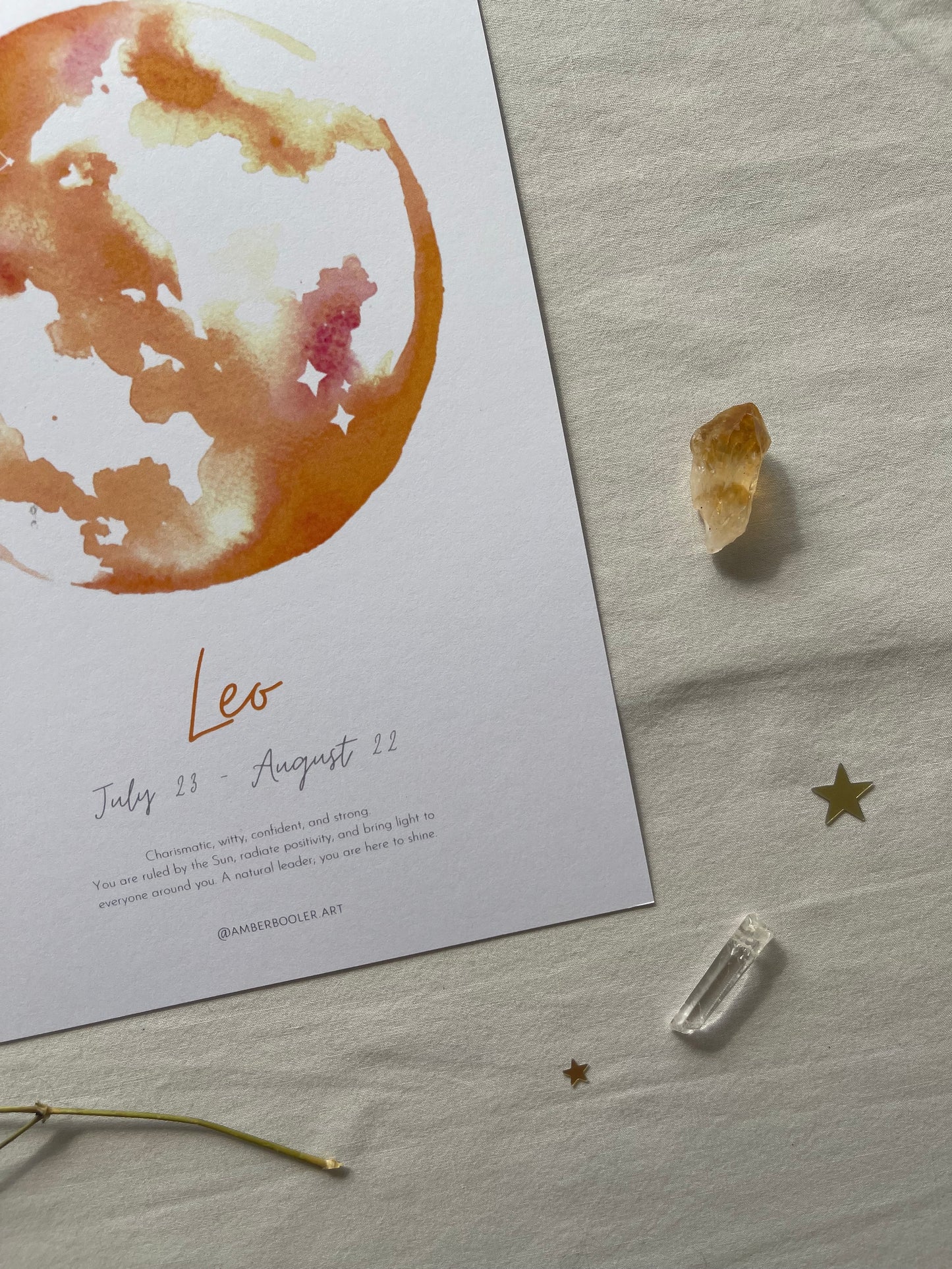 Zodiac Leo Art Print