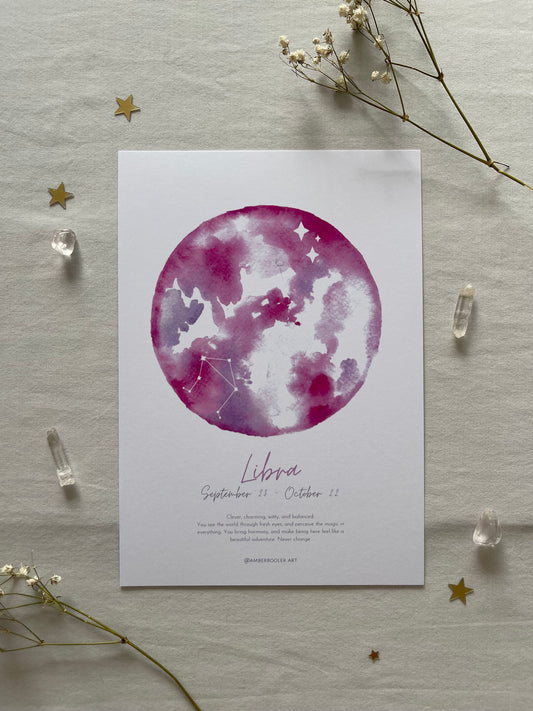 Zodiac Libra Art Print
