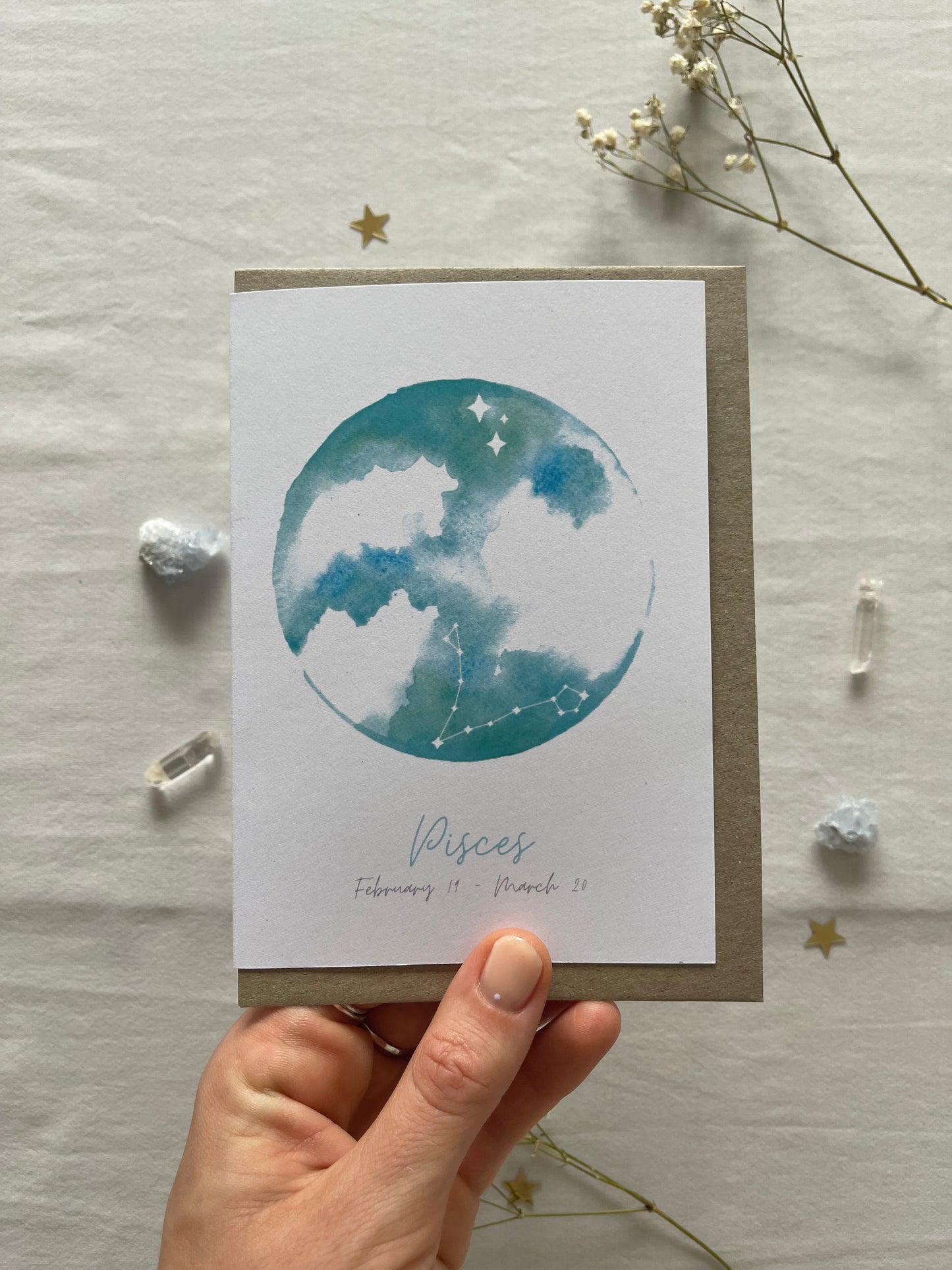 Zodiac Pisces Greeting Card