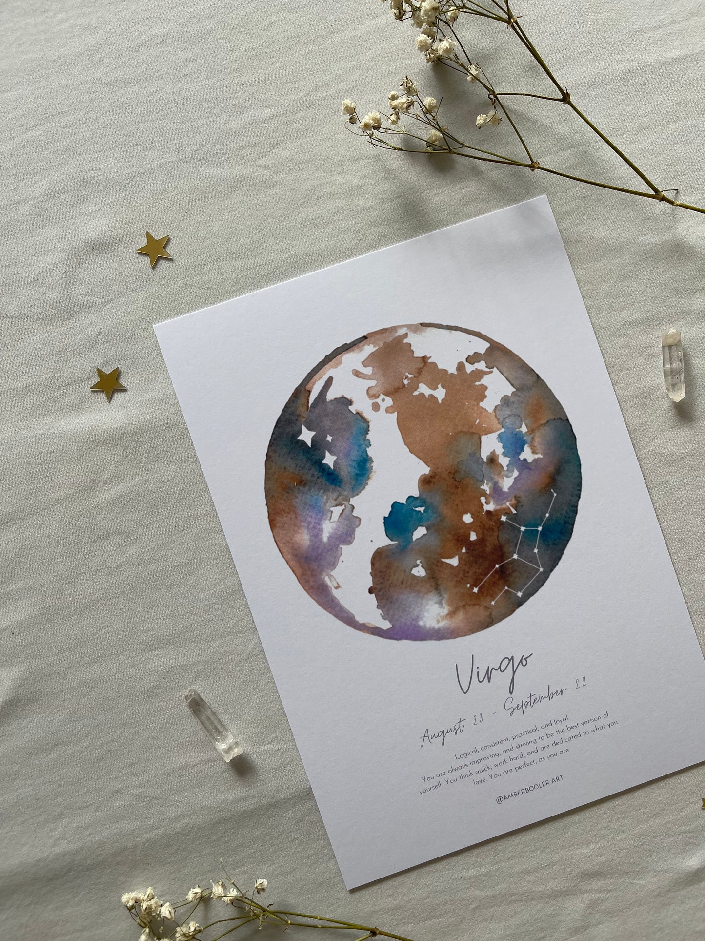 Zodiac Virgo Art Print