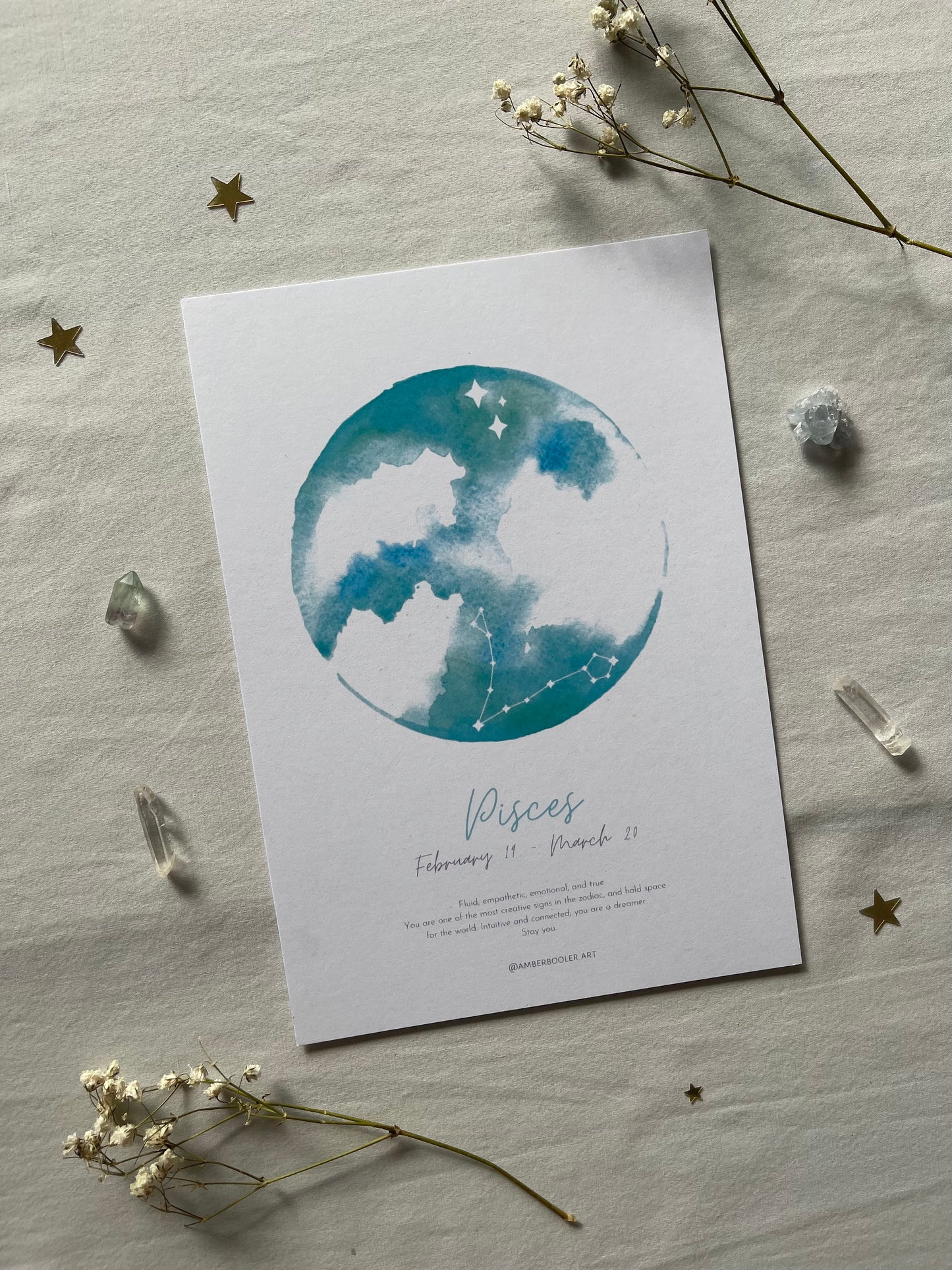 Zodiac Pisces Art Print