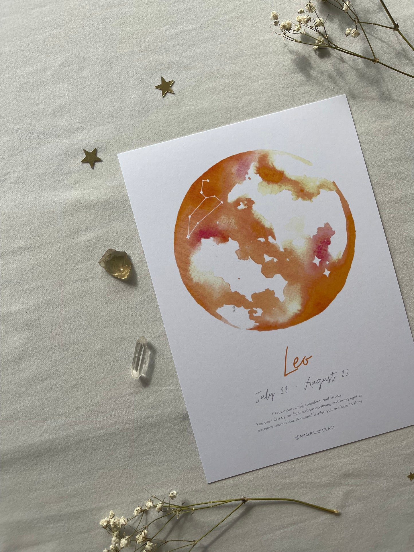 Zodiac Leo Art Print