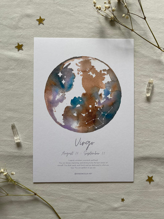Zodiac Virgo Art Print