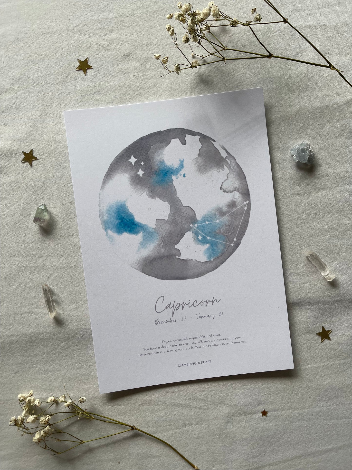 Zodiac Capricorn Art Print