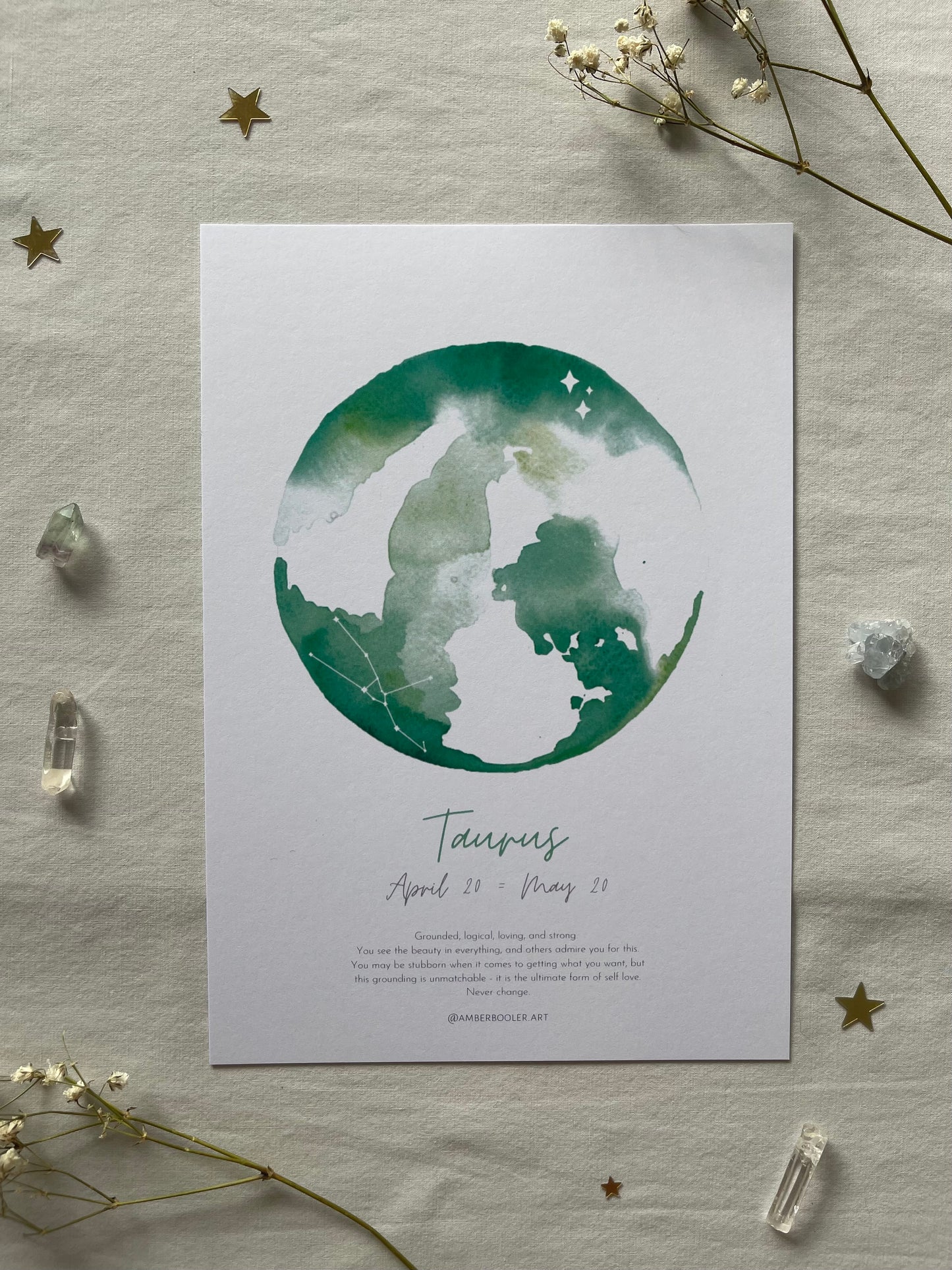 Zodiac Taurus Art Print