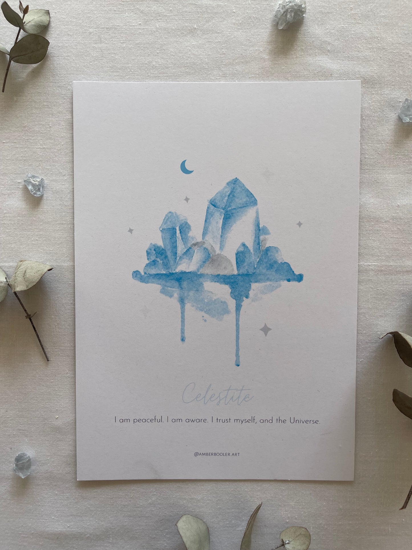 Celestite Crystal Print