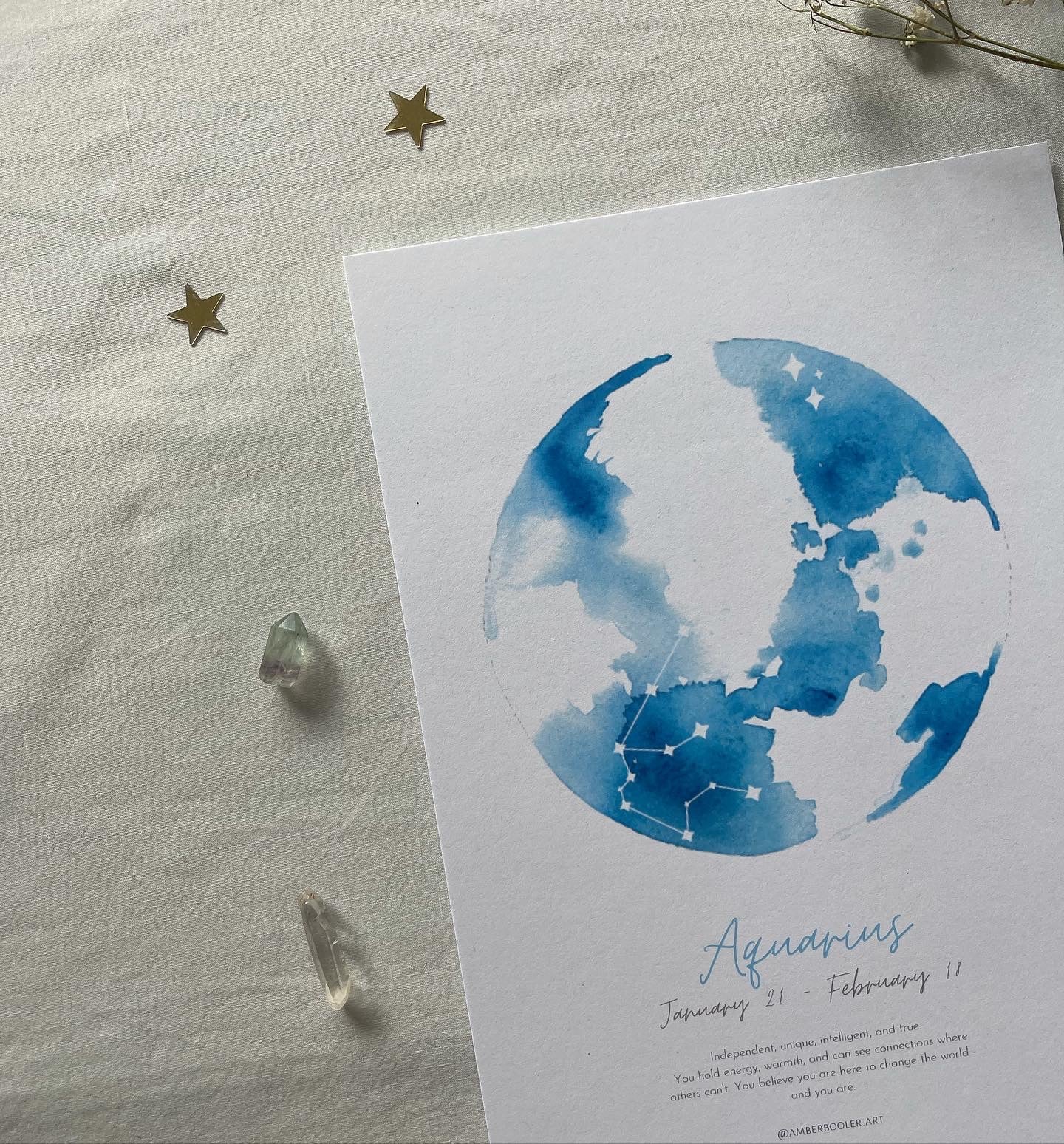 Zodiac Aquarius Art Print