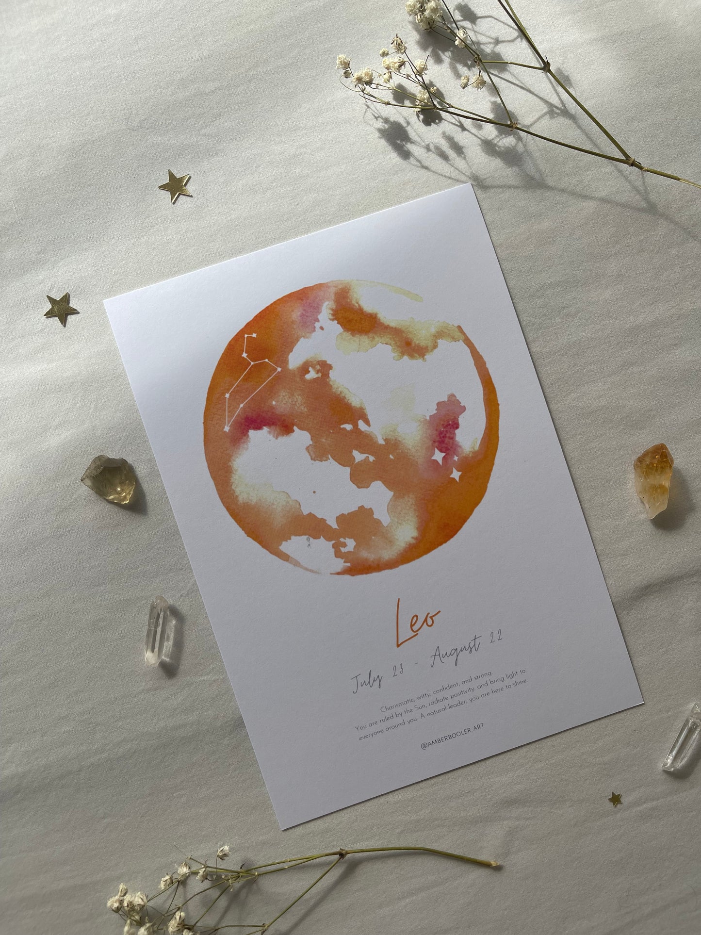 Zodiac Leo Art Print