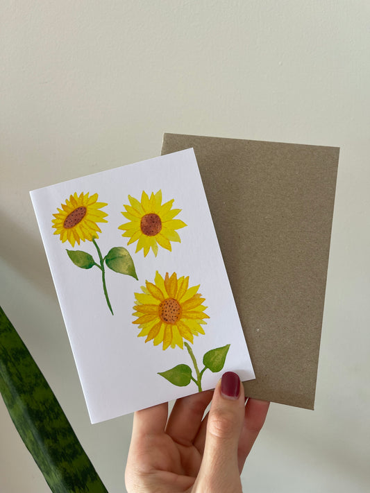 Sunflower Blank Card