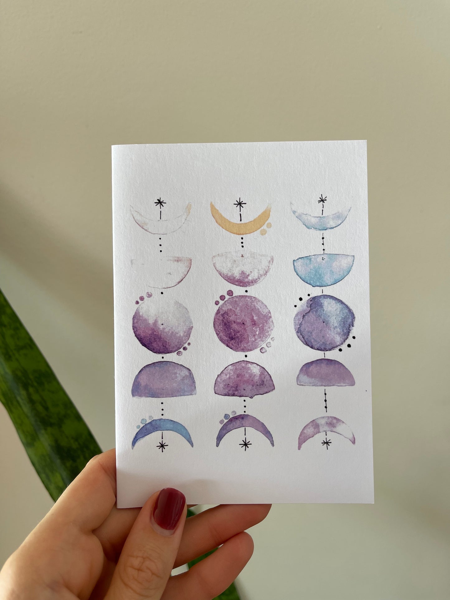 Lunar Moon Phase Blank Card
